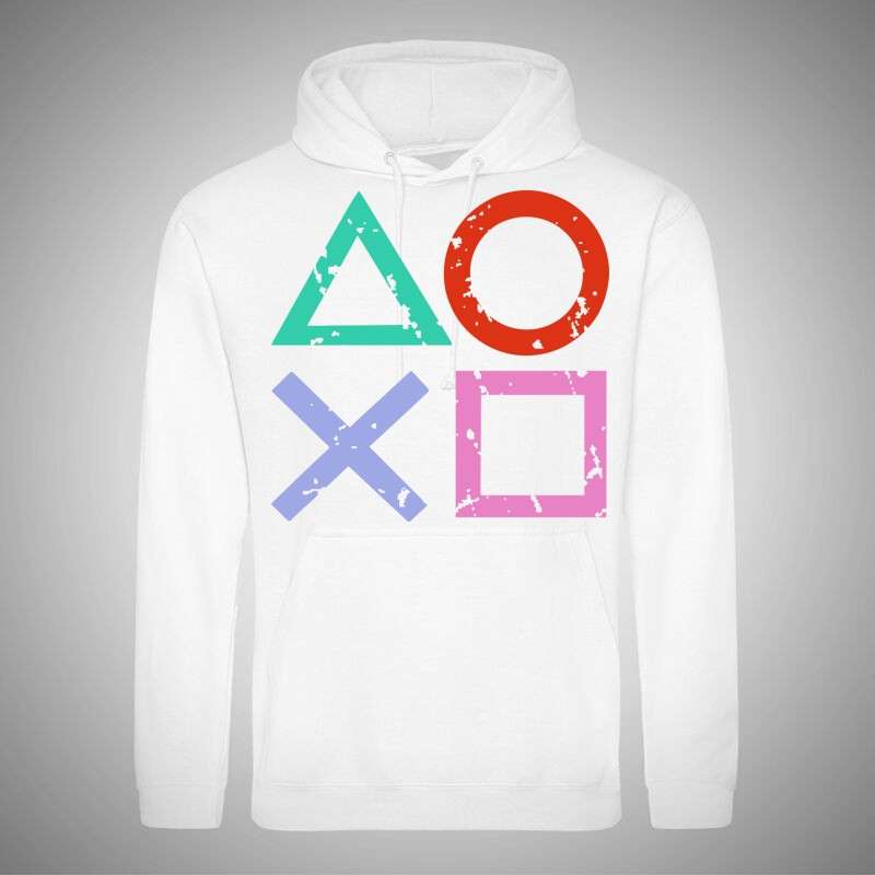 Férfi Kapucnis Pulcsi Playstation Symbols