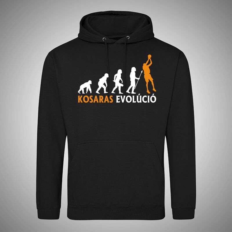 Férfi Kapucnis Pulcsi Kosaras Evolúció