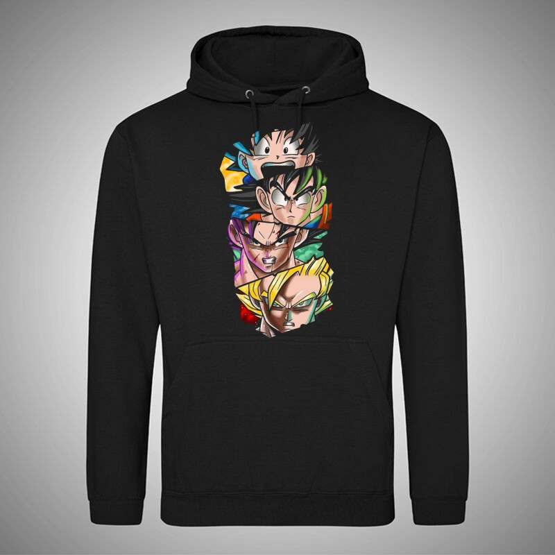 Férfi Kapucnis Pulcsi Songoku Evolution