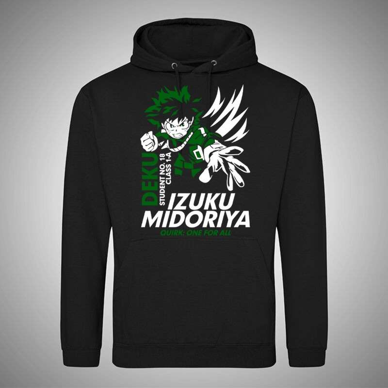Férfi Kapucnis Pulcsi Deku Izuku Midoriya
