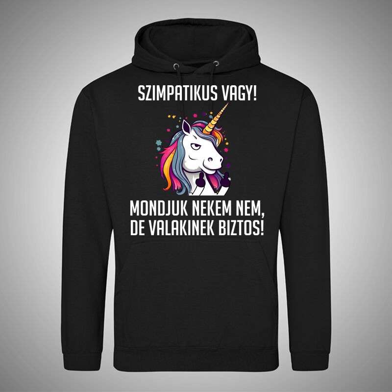 Férfi Kapucnis Pulcsi Szimpatikus Vagy Unikornis
