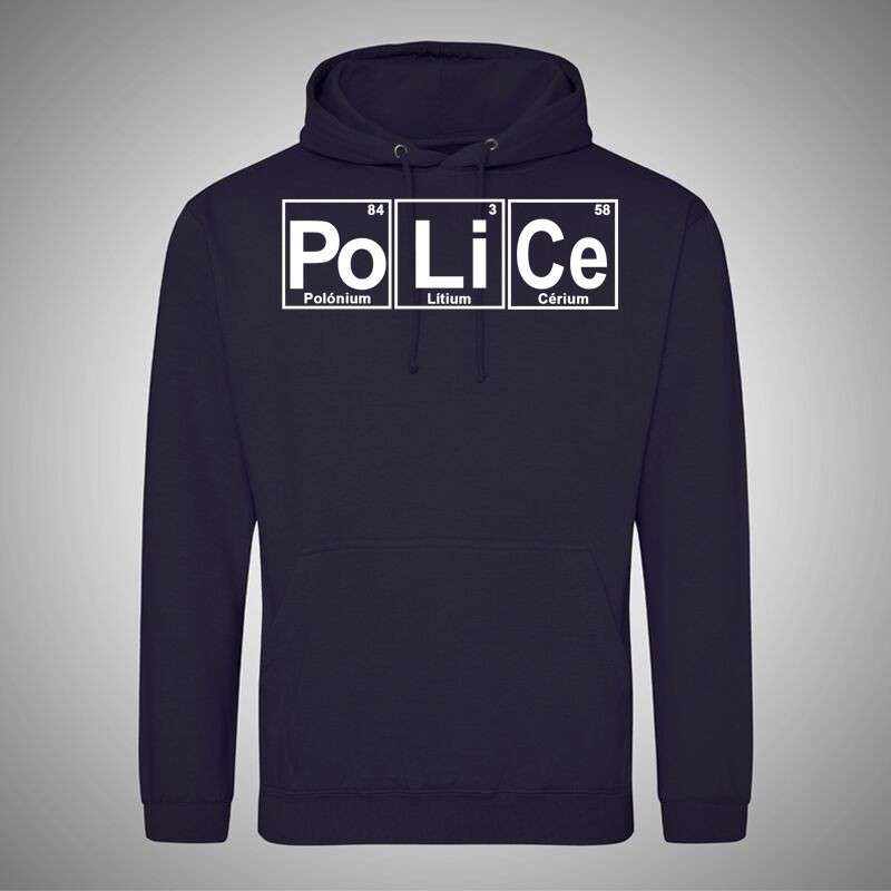 Férfi Kapucnis Pulcsi Police Periódusos Rendszer