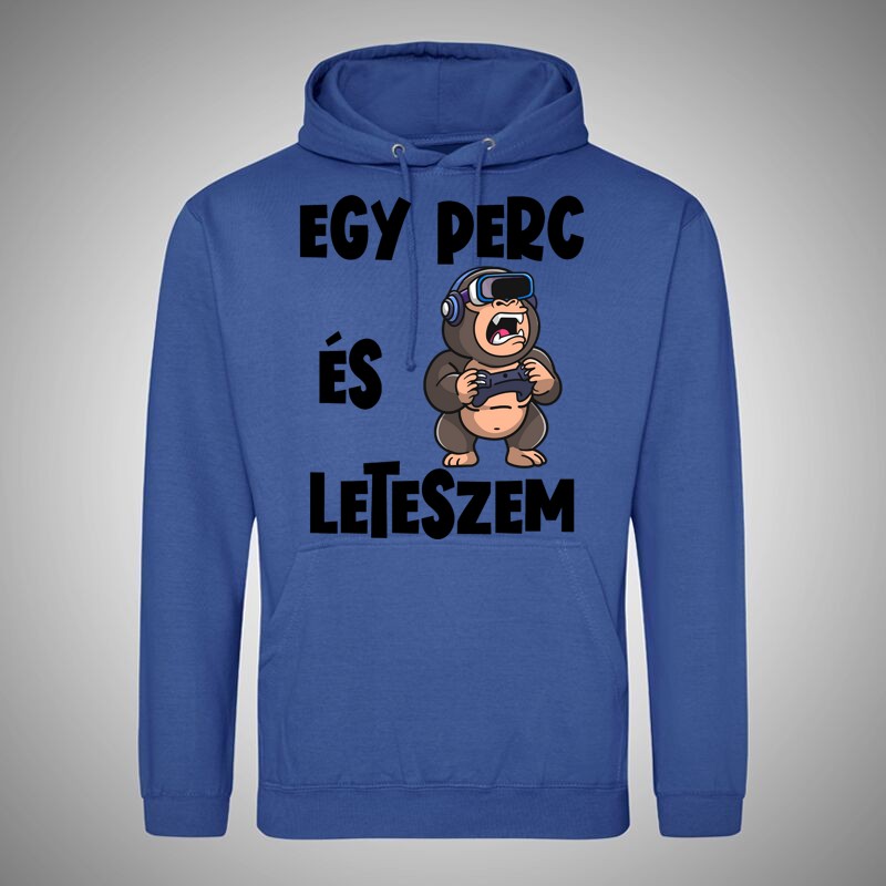 Férfi Kapucnis Pulcsi Egy Perc És Leteszem Gorilla