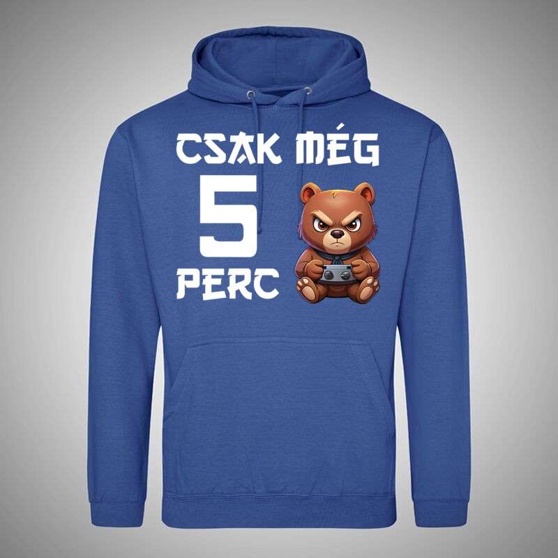 Férfi Kapucnis Pulcsi Csak Még 5 Perc Maci