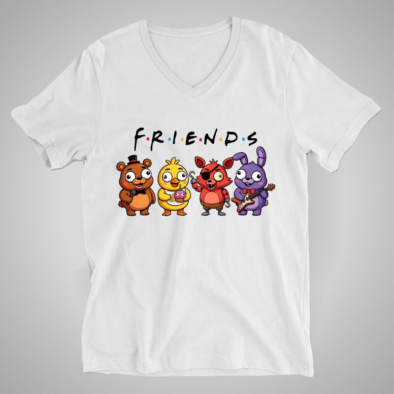 Férfi V-nyakú póló FNAF Friends