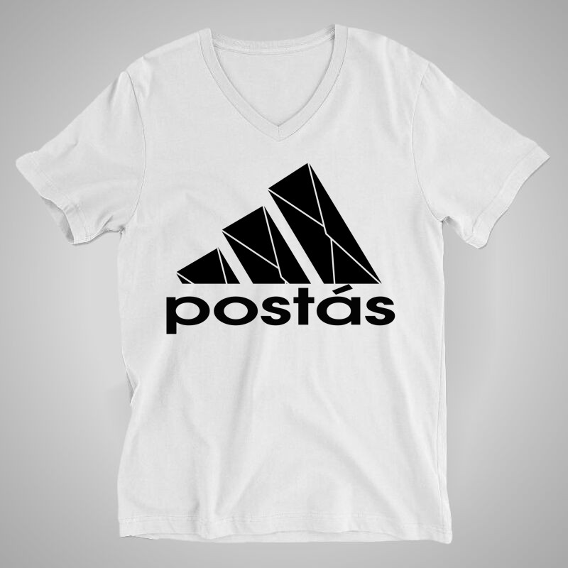 Férfi V-nyakú póló Postás