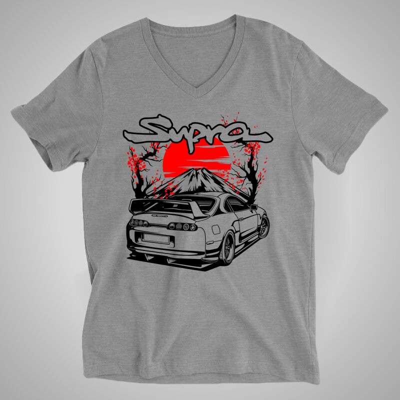 Férfi V-nyakú póló Toyota Supra Mountain