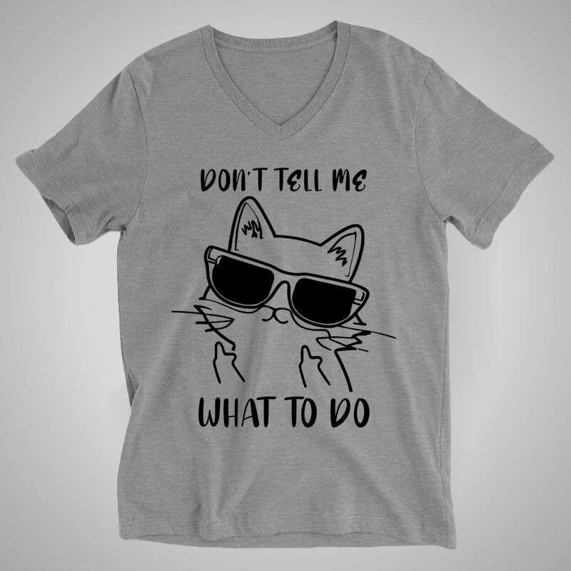 Férfi V-nyakú póló Don't Tell Me What To Do Cat