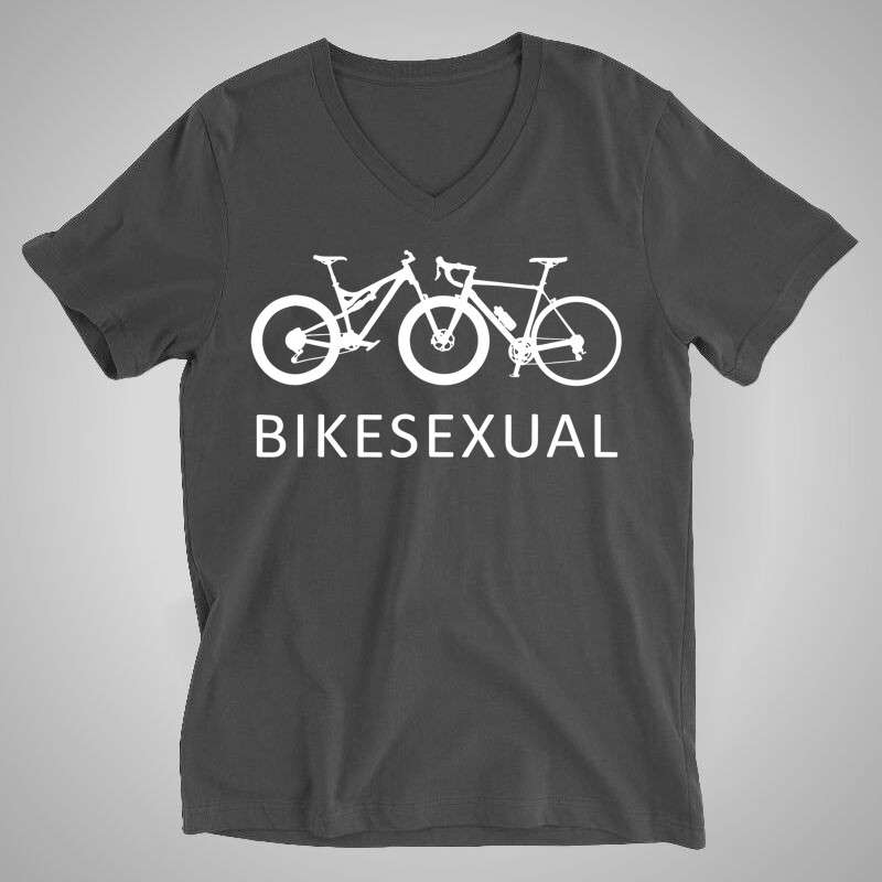 Férfi V-nyakú póló Bike Sexual