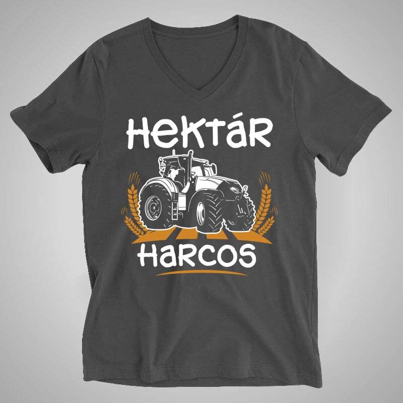 Férfi V-nyakú póló Hektár Harcos