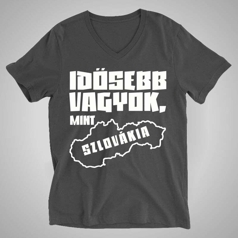 Férfi V-nyakú póló Idősebb Vagyok Mint Szlovákia