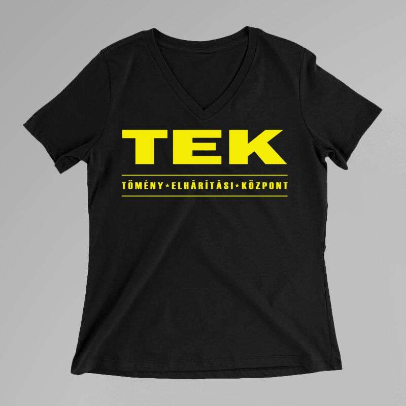 Női V-nyakú póló TEK