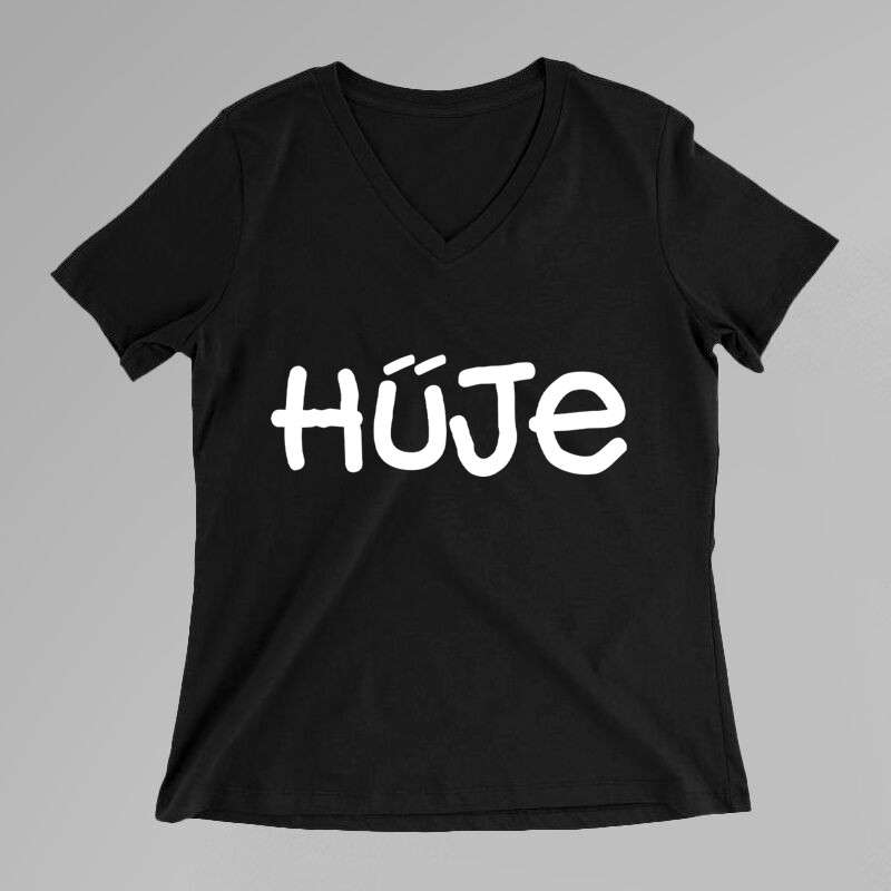 Női V-nyakú póló Hűje