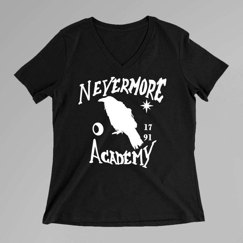 Női V-nyakú póló Nevermore Academy 2.0