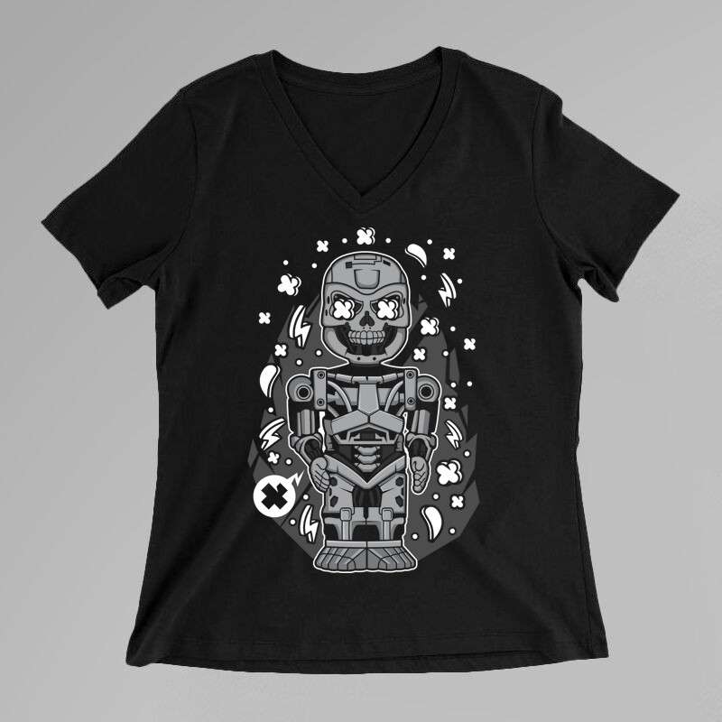 Női V-nyakú póló Terminator