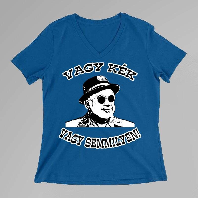 Női V-nyakú póló Vagy Kék Vagy Semmilyen