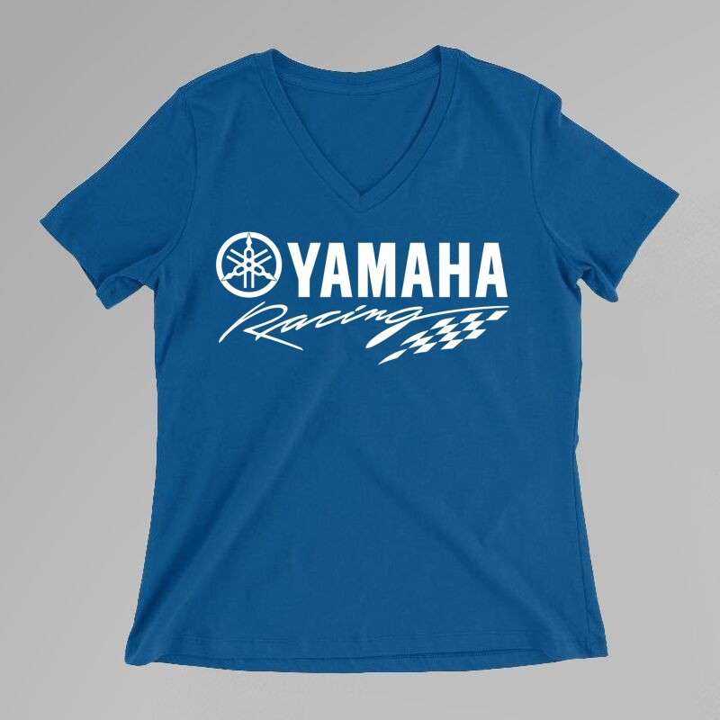 Női V-nyakú póló Yamaha Racing