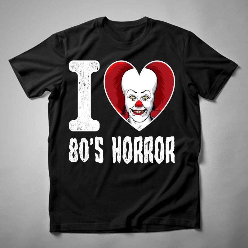 Gyerek póló I Love 80s Horror PENNYWISE