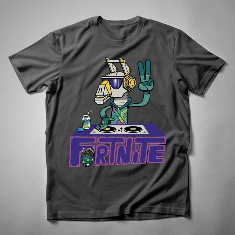 Gyerek póló Fortnite DJ Láma