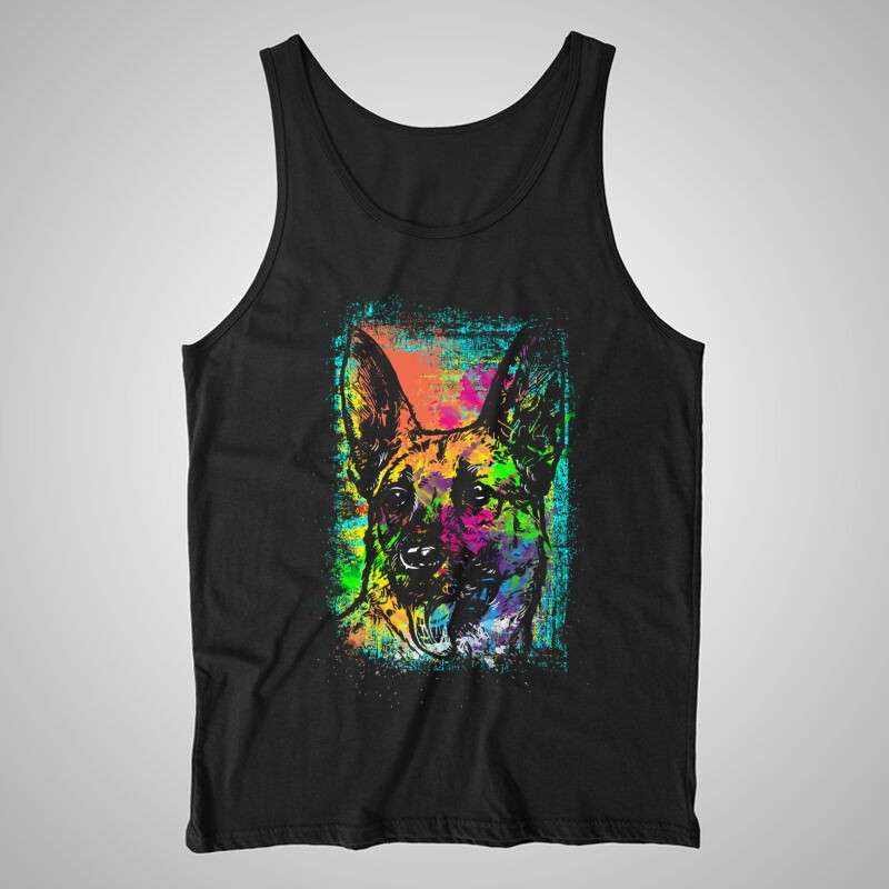 Férfi trikó Németjuhász Színes