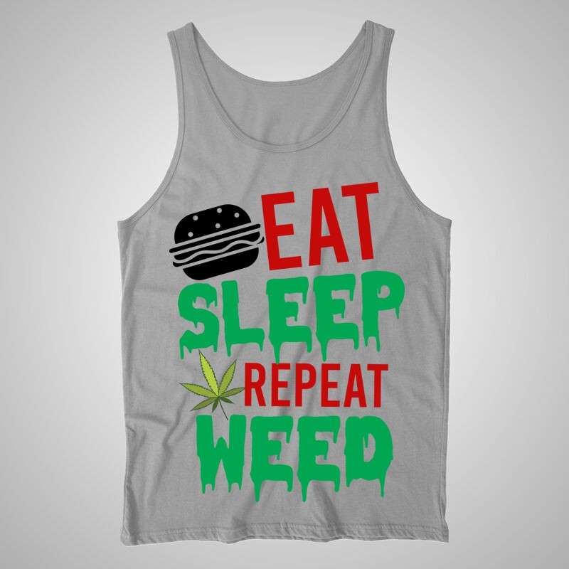 Férfi trikó Eat Sleep Repeat Weed