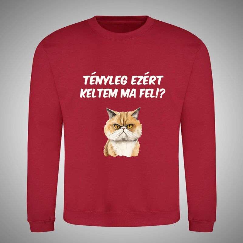 Kerek nyakú pulcsi Tényleg Ezért Keltem Fel MACSKA