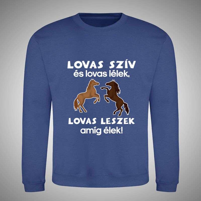 Kerek nyakú pulcsi Lovas Szív És Lovas Lélek