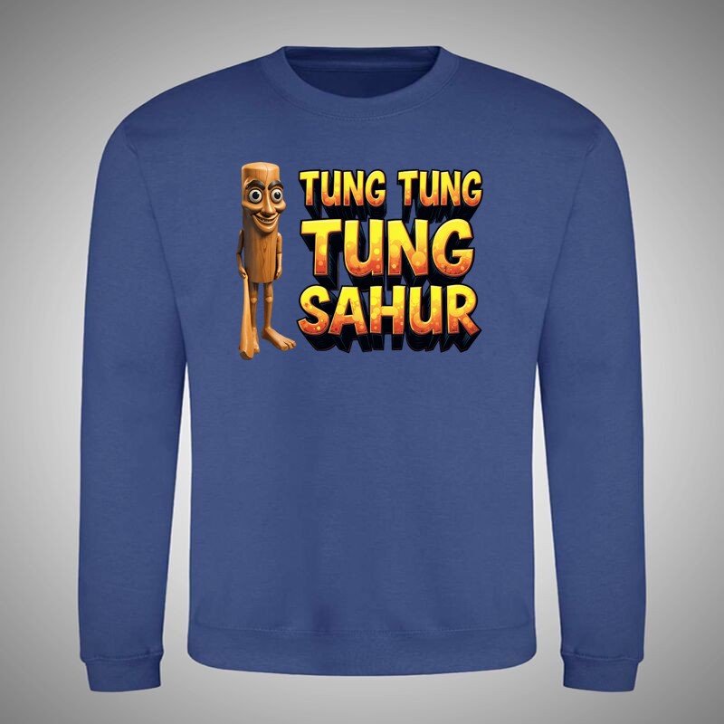 Gyerek kerek nyakú pulcsi Tung Tung Tung Sahur
