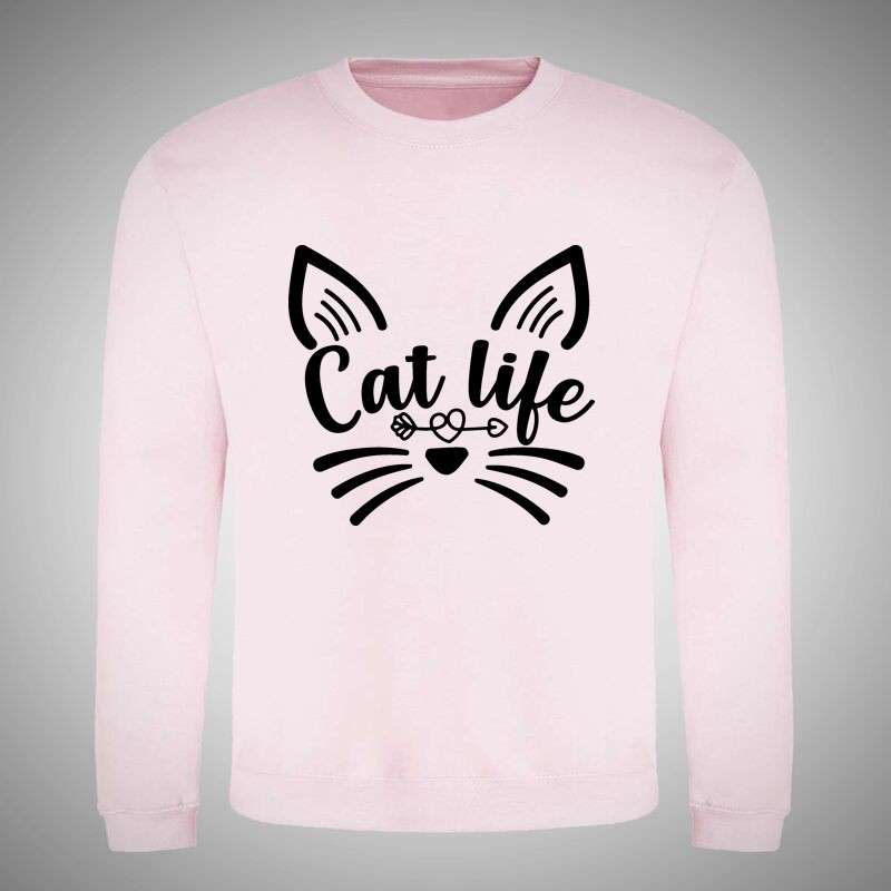 Gyerek kerek nyakú pulcsi Cat Life