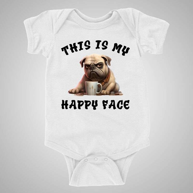 Baba body This Is My Happy Face Mopsz