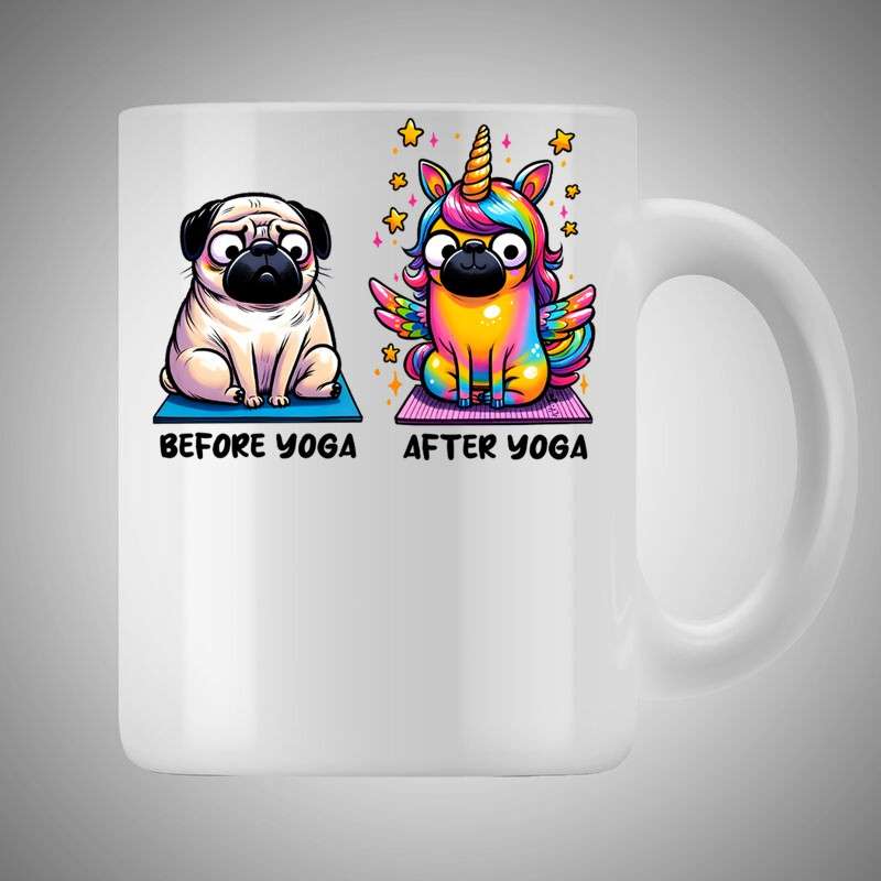 Bögre 3dl Before Yoga Mopsz