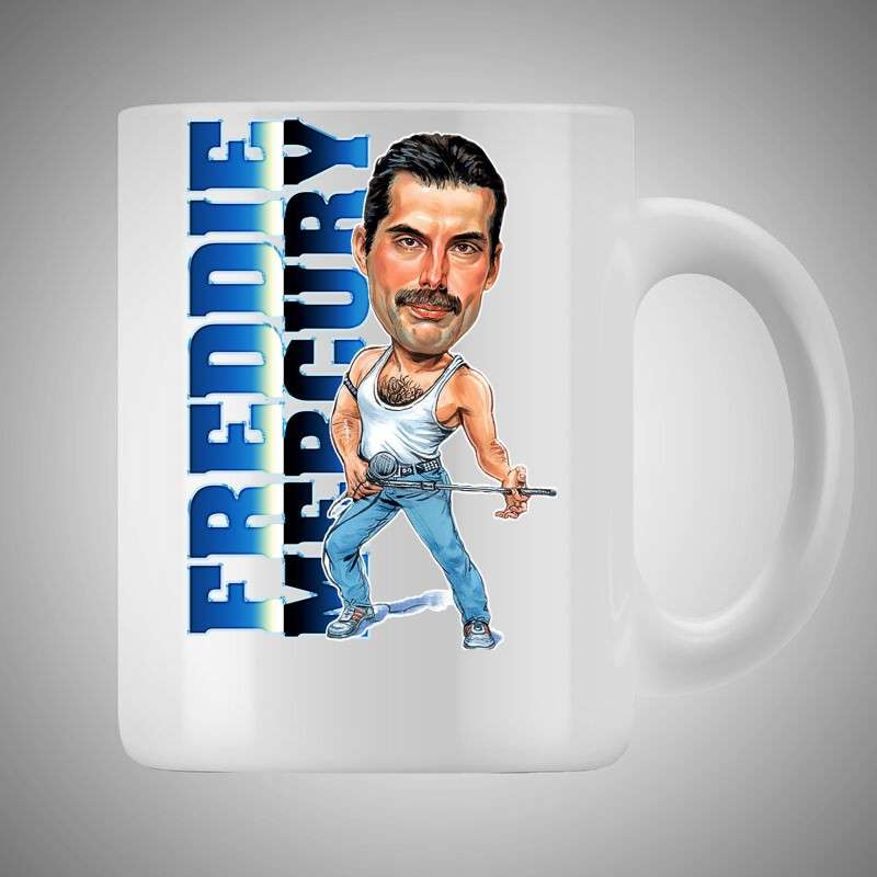 Bögre 3dl Freddie Mercury Karikatúra