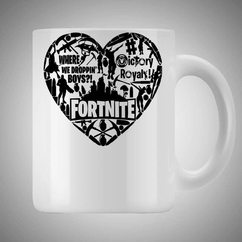 Bögre 3dl Fortnite Szív
