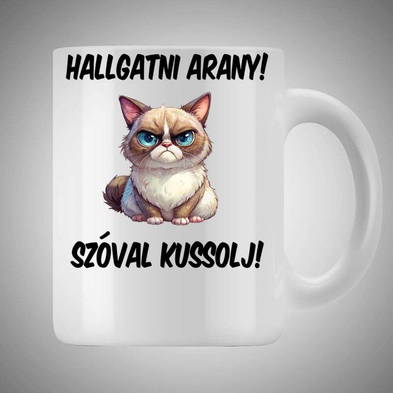 Bögre 3dl Hallgatni Arany Macska