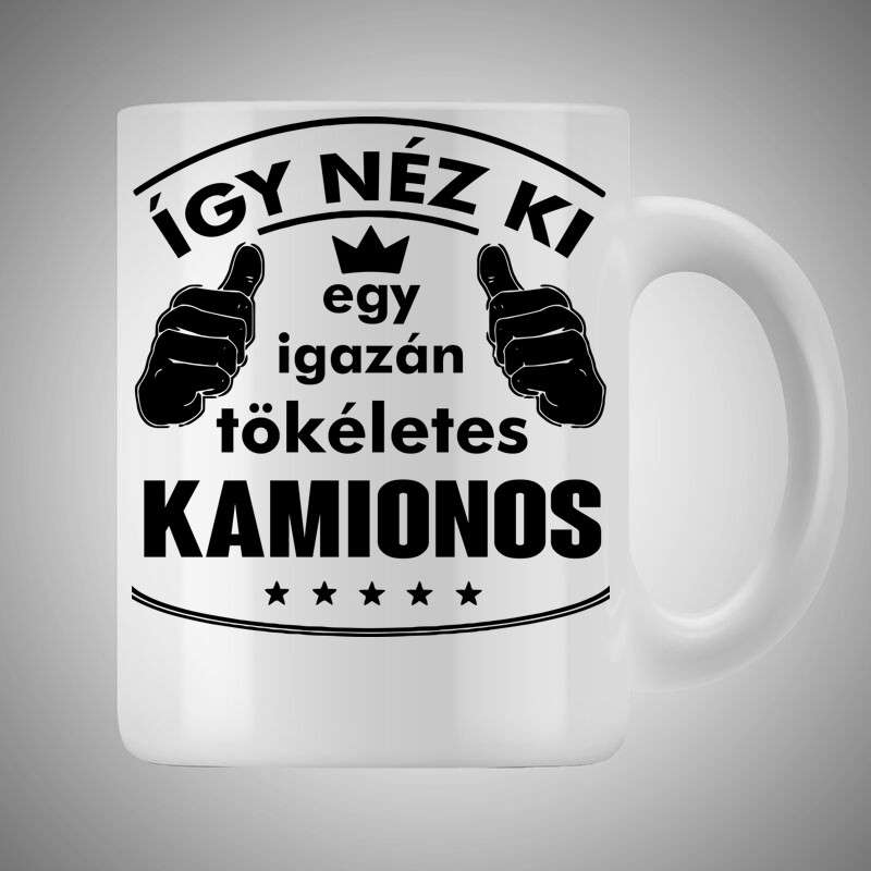 Bögre 3dl Így Néz Ki Egy Tökéletes KAMIONOS
