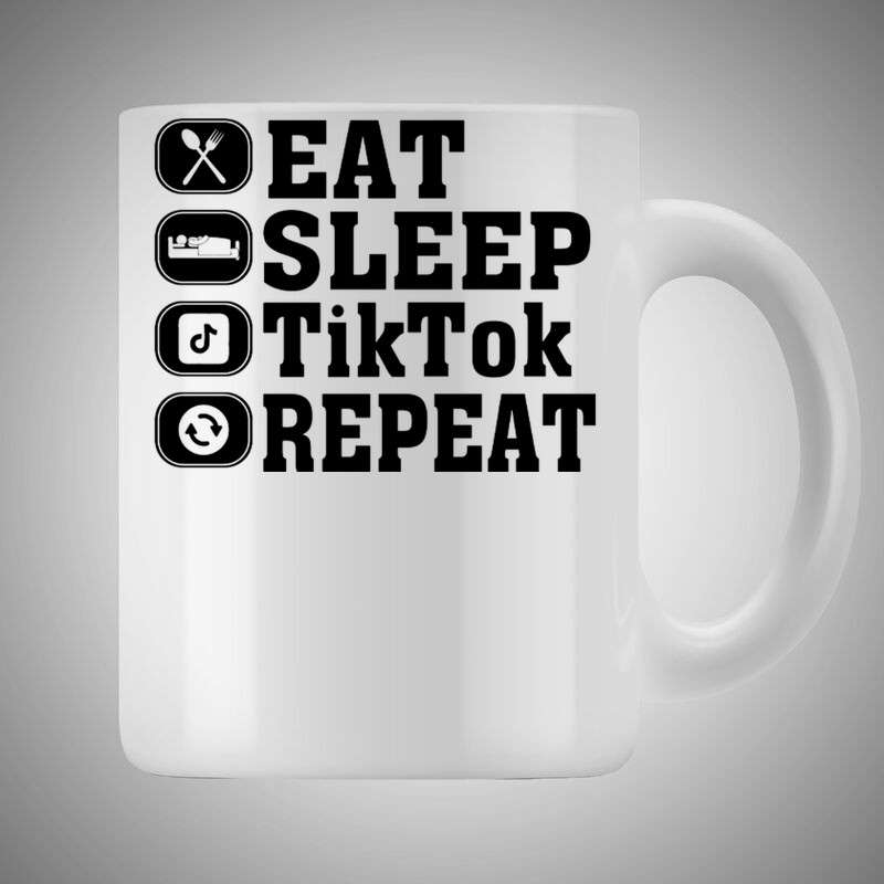 Bögre 3dl Eat Sleep TikTok