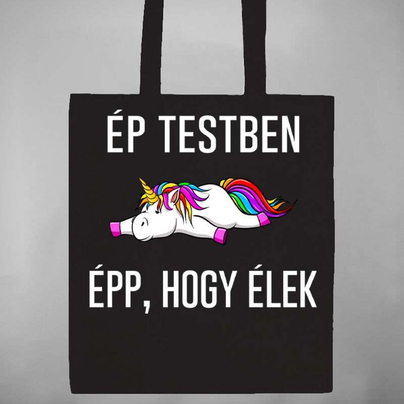 Pamut bevásárló táska Ép Testben Unikornis