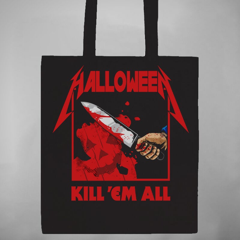 Pamut bevásárló táska Halloween Kill Em All