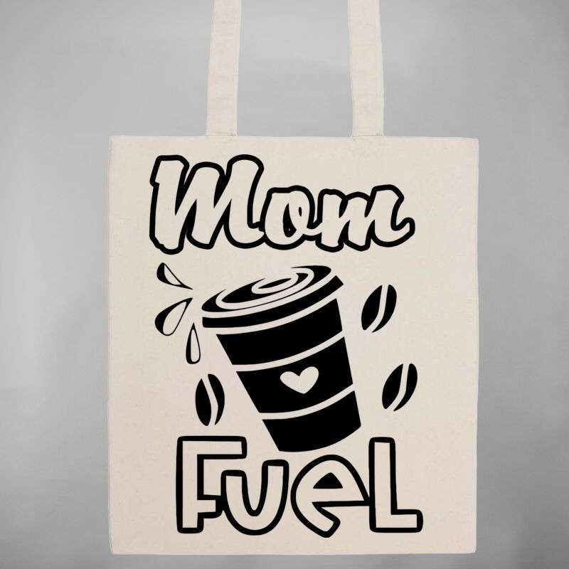 Pamut bevásárló táska Mom Fuel Kávé