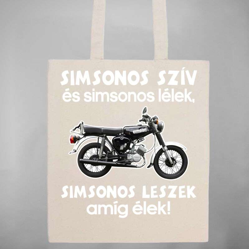 Pamut bevásárló táska Simsonos Szív És Simsonos Lélek