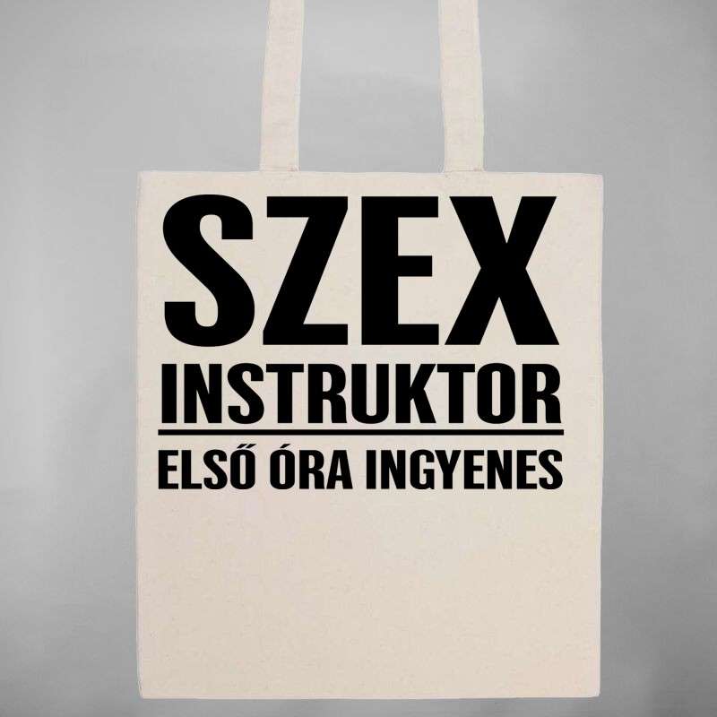 Pamut bevásárló táska Szex Instruktor