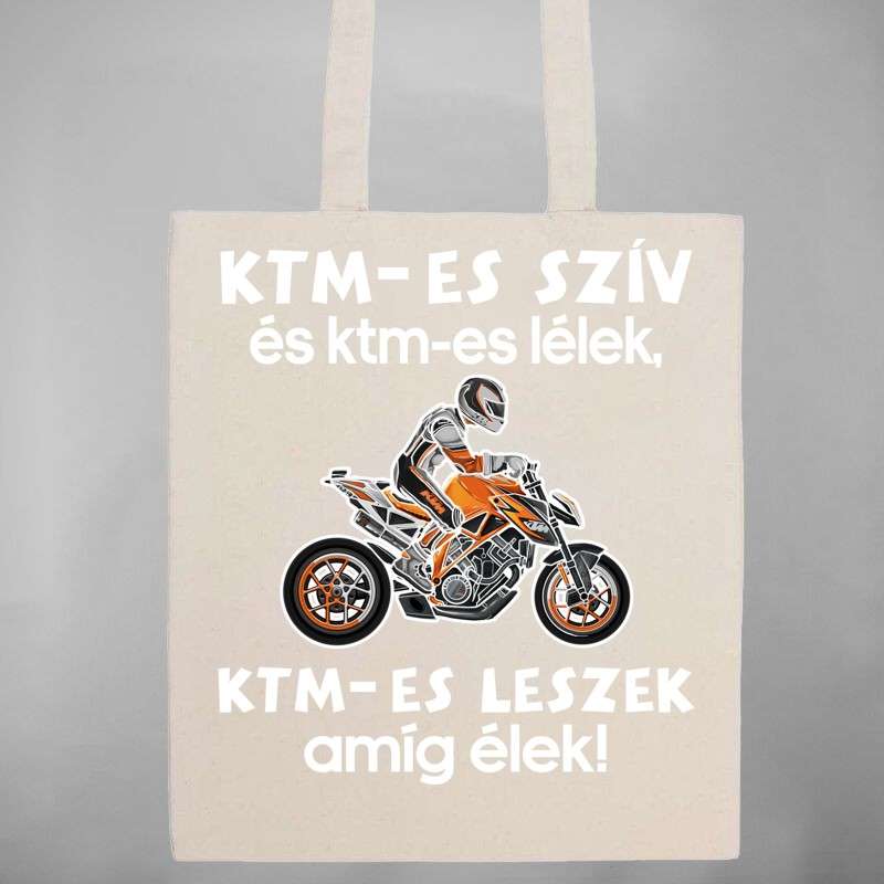 Pamut bevásárló táska KTM-es Szív És KTM-es Lélek