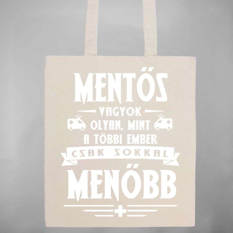 Pamut bevásárló táska Mentős Vagyok