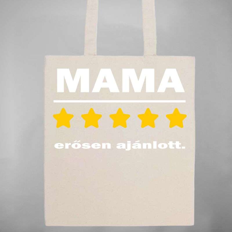 Pamut bevásárló táska Öt Csillagos Mama