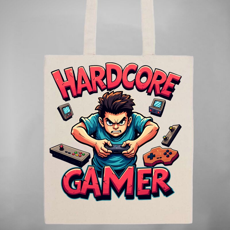 Pamut bevásárló táska Hardcore Gamer