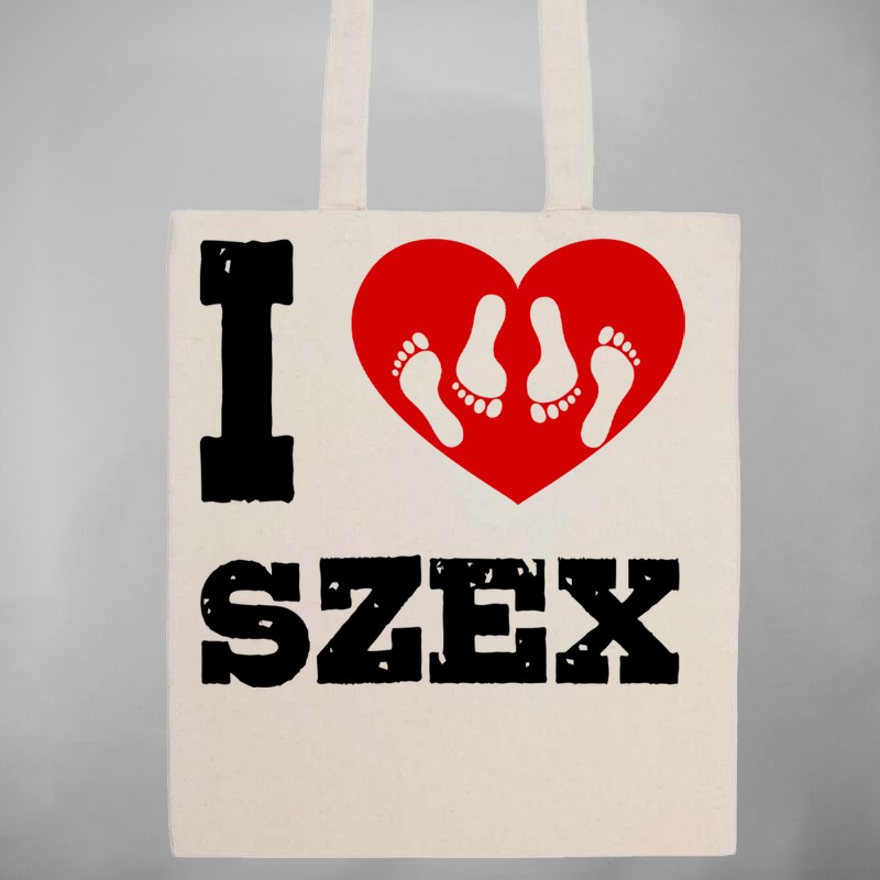 Pamut bevásárló táska I Love Szex