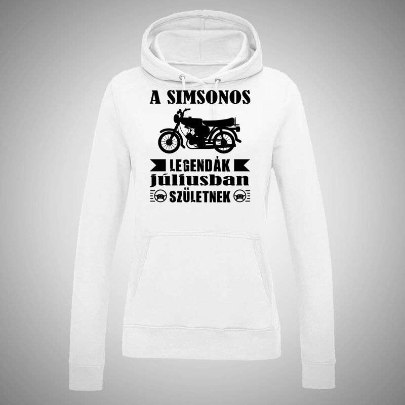 Női kapucnis pulóver A Simsonos Legendák Születnek