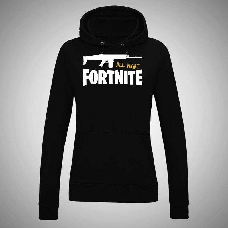 Női kapucnis pulóver Fortnite All Night