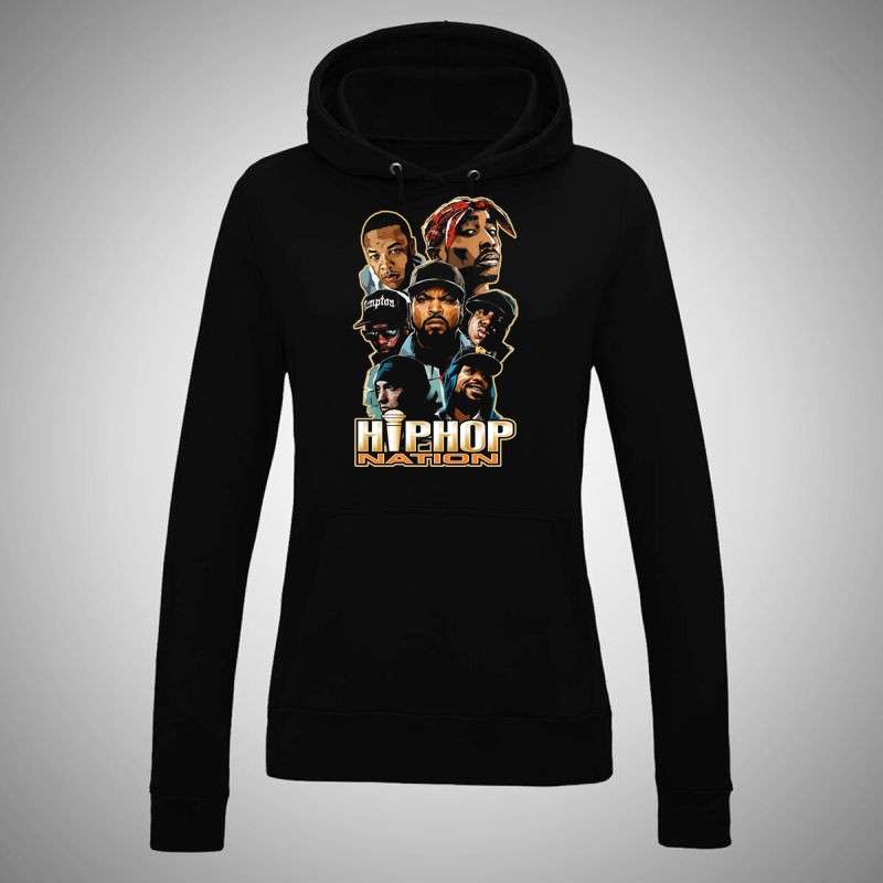 Női kapucnis pulóver Hip Hop Nation