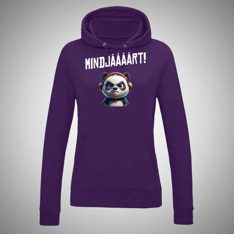 Női kapucnis pulóver Mindjááárt Panda